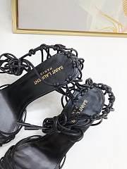 Bagsaaa YSL Babylone Sandals In Smooth Leather Black 9cm - 3