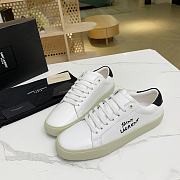 Bagsaaa YSL court classic sl/06 embroidered sneakers in leather white - 1