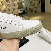 Bagsaaa YSL court classic sl/06 embroidered sneakers in leather white - 4