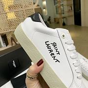 Bagsaaa YSL court classic sl/06 embroidered sneakers in leather white - 3