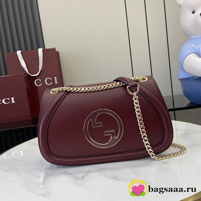 Bagsaaa Gucci Blondie small shoulder bag 815715 red - 26.5x16x8 cm - 1