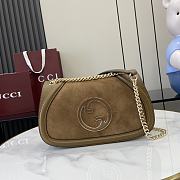 Bagsaaa Gucci Blondie small shoulder bag 815715 light brown suede - 26.5x16x8 cm - 1