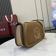 Bagsaaa Gucci Blondie small shoulder bag 815715 light brown suede - 26.5x16x8 cm - 4