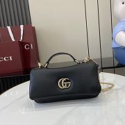 Bagsaaa Gucci GG Milano Mini Top Handle Bag 806017 Black Leather - 21 x 12.5 x 4.5cm - 1