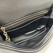 Bagsaaa Gucci GG Milano Mini Top Handle Bag 806017 Black Leather - 21 x 12.5 x 4.5cm - 4