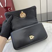 Bagsaaa Gucci GG Milano Mini Top Handle Bag 806017 Black Leather - 21 x 12.5 x 4.5cm - 3