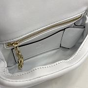 Bagsaaa Gucci GG Milano Mini Top Handle Bag 806017 White Leather - 21 x 12.5 x 4.5cm - 4