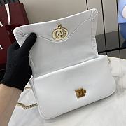 Bagsaaa Gucci GG Milano Mini Top Handle Bag 806017 White Leather - 21 x 12.5 x 4.5cm - 3