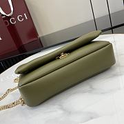 Bagsaaa Gucci GG Milano Mini Top Handle Bag 806017 Olive Green - 21 x 12.5 x 4.5cm - 3