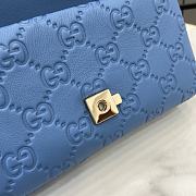 Bagsaaa Gucci GG Milano Mini Top Handle Bag 806017 Blue GG - 21 x 12.5 x 4.5cm - 3