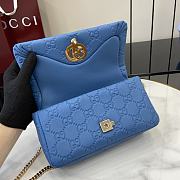 Bagsaaa Gucci GG Milano Mini Top Handle Bag 806017 Blue GG - 21 x 12.5 x 4.5cm - 2