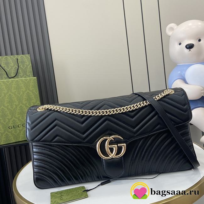 Bagsaaa Gucci GG Marmont large shoulder bag 788371 black - 40x21x8.5cm - 1