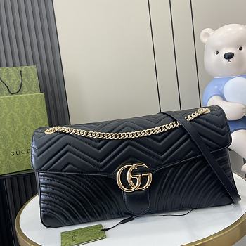 Bagsaaa Gucci GG Marmont large shoulder bag 788371 black - 40x21x8.5cm