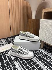 Bagsaaa Dior Walk'n'Dior Platform Sneaker Embroidered Cotton with White and Black Miss Dior Allover Motif - 2