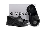 Bagsaaa Givenchy Marshmallow wedge sandals in rubber black - 1