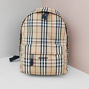 Bagsaaa Burberry Check Backpack Beige - 30.5 x 14.5 x 42.5cm - 1