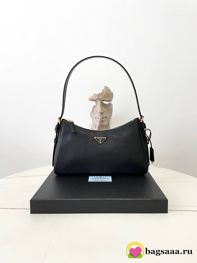 Bagsaaa Prada Aimée medium leather shoulder bag black - 31*18*10cm - 1