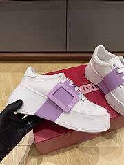 Bagsaaa Roger Vivier Viv' Skate Sneakers in leather & violet - 1