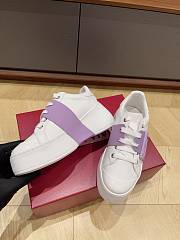 Bagsaaa Roger Vivier Viv' Skate Sneakers in leather & violet - 4