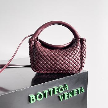 Bagsaaa Bottega Veneta Small Cobble Top Handle 805739 Dark Red - 23*11*8 cm