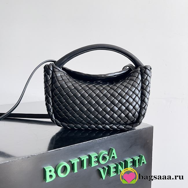 Bagsaaa Bottega Veneta Small Cobble Top Handle 805739 Black - 23*11*8 cm - 1