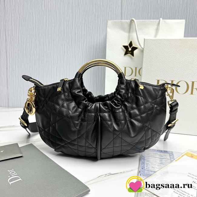 Bagsaaa Dior Walk in Dior Purse Black Macrocannage Calfskin - 36 x 27cm - 1