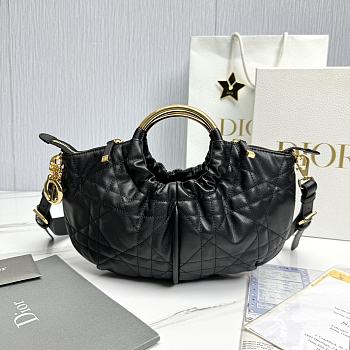 Bagsaaa Dior Walk in Dior Purse Black Macrocannage Calfskin - 36 x 27cm