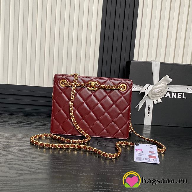 Bagsaaa Chanel Small Tote AS5204 Dark Brown -  16 x 21 x 7cm - 1