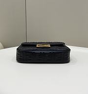 Bagsaaa Fendi Baguette Chain Midi Black nappa leather bag - 24x7x14.5 cm - 4