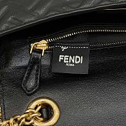 Bagsaaa Fendi Baguette Chain Midi Black nappa leather bag - 24x7x14.5 cm - 3