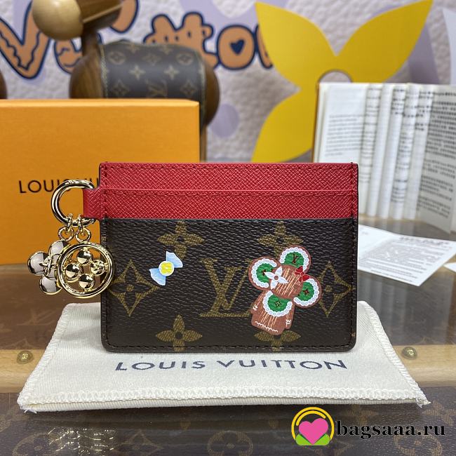 Bagsaaa Louis Vuitton M12215 LV Charms Card Holder Red - 10.2 x 7.3 x 0.3 cm - 1