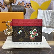 Bagsaaa Louis Vuitton M12215 LV Charms Card Holder Red - 10.2 x 7.3 x 0.3 cm - 1