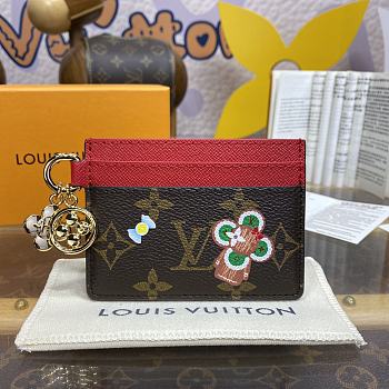 Bagsaaa Louis Vuitton M12215 LV Charms Card Holder Red - 10.2 x 7.3 x 0.3 cm