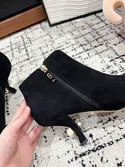 Bagsaaa Dior Tribales Heeled Ankle Boot Black Suede Goatskin - 3