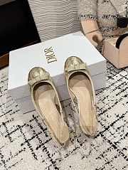 Bagsaaa Dior Ballet Slingback Pump Gold-Tone Laminated Lambskin with Quilted Cannage Motif 3cm - 2