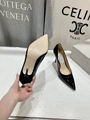 Bagsaaa Jimmy Choo Love 85 Black Patent Leather Pumps with JC Emblem - 3