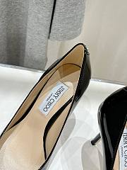 Bagsaaa Jimmy Choo Love 85 Black Patent Leather Pumps with JC Emblem - 2