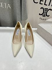 Bagsaaa Jimmy Choo Love 85 Latte Patent Leather Pumps with JC Emblem - 1