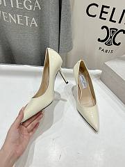 Bagsaaa Jimmy Choo Love 85 Latte Patent Leather Pumps with JC Emblem - 4