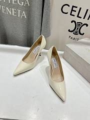 Bagsaaa Jimmy Choo Love 85 Latte Patent Leather Pumps with JC Emblem - 3