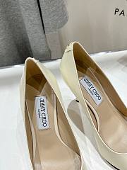 Bagsaaa Jimmy Choo Love 85 Latte Patent Leather Pumps with JC Emblem - 2