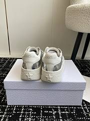 Bagsaaa Dior Star Platform Sneaker Silver-Tone Crinkled-Effect Lambskin and White Calfskin - 4