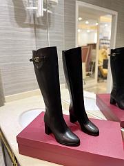 Bagsaaa Valentino Vlogo Signature Calfskin Boot Black 70mm - 1