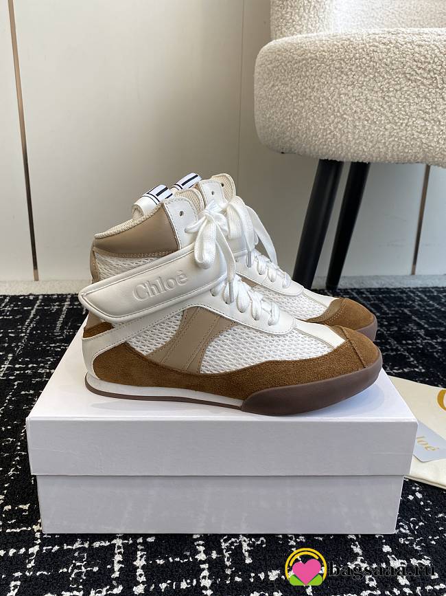 Bagsaaa Chloé Kick high-top sneaker Natural Brown - 1