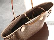 Bagsaaa Louis Vuitton M46975 Neverfull MM Tote Bag Beige Inside - 31 x 28 x 14 cm - 4