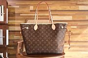 Bagsaaa Louis Vuitton M46975 Neverfull MM Tote Bag Beige Inside - 31 x 28 x 14 cm - 2