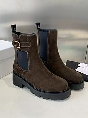 Bagsaaa Celine Triomphe Rangers Chelsea Boot In Suede Calfskin Dark Brown - 1