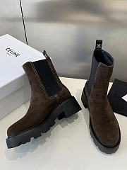 Bagsaaa Celine Triomphe Rangers Chelsea Boot In Suede Calfskin Dark Brown - 4