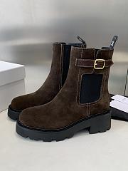 Bagsaaa Celine Triomphe Rangers Chelsea Boot In Suede Calfskin Dark Brown - 3