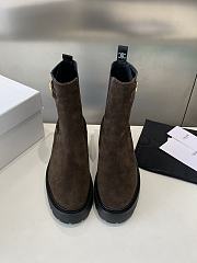 Bagsaaa Celine Triomphe Rangers Chelsea Boot In Suede Calfskin Dark Brown - 2